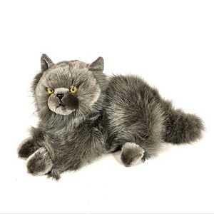 Carl Dick Gray Persian Cat Plush Toy NWOT